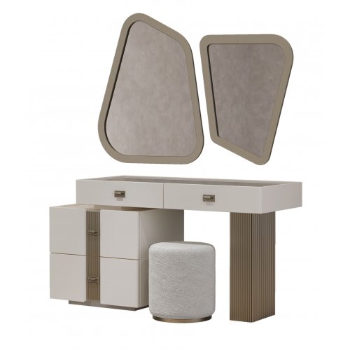 Туалетный стол с зеркалом и пуфом "Леонардо"