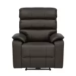 HK034-12 CHOCOLATE Кресло кожаное с реклайнером