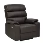 HK034-12 CHOCOLATE Кресло кожаное с реклайнером