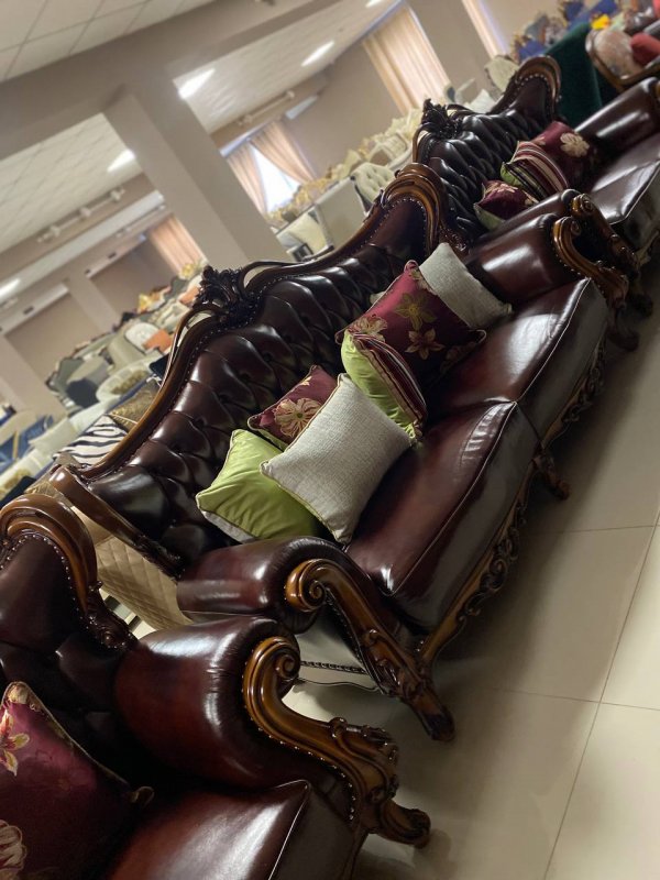 3 SF65 Мягкая кожаная мебель  (3-2-1) 