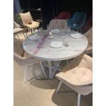 ЭЛЕГАНТ Стол обеденный круглый 1,1 (стекло)