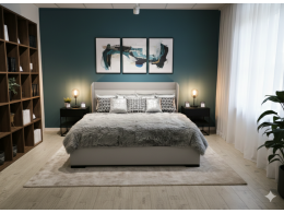 Деревянная кровать KARLA (КАРЛА) SB119BK Фабрики Китая