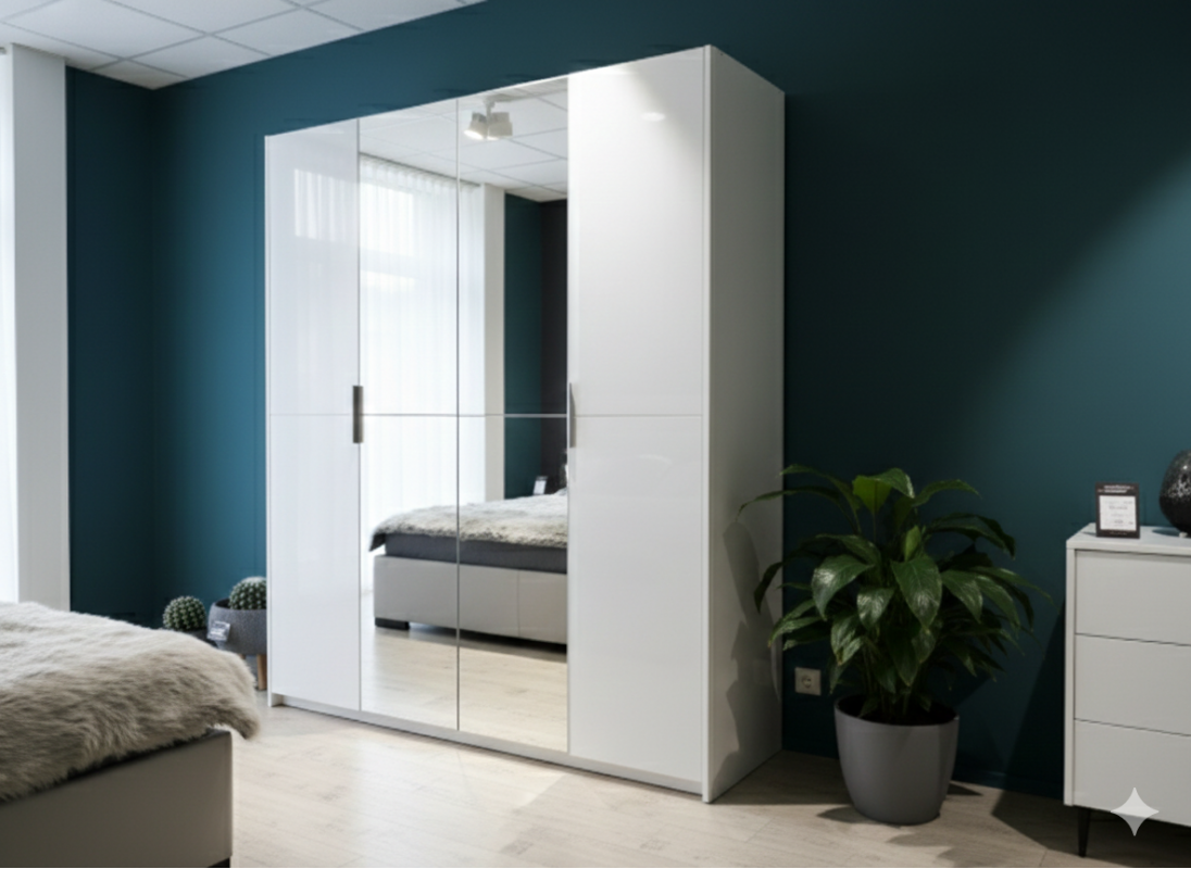 ШКАФ 4-ДВ KARLA SW2424PA С ЗЕРКАЛОМ