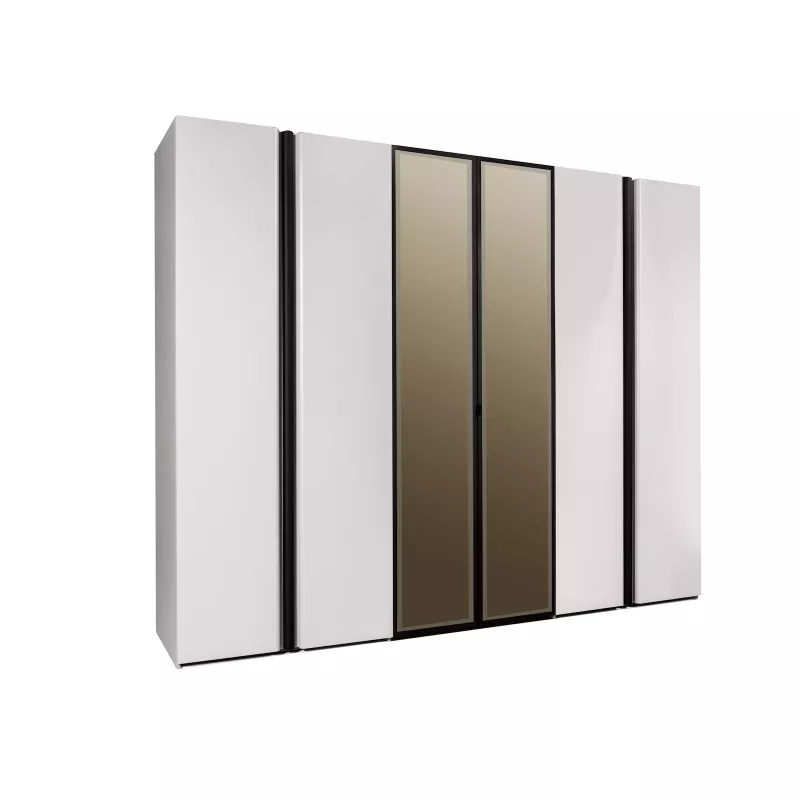 ЛИОН Шкаф 6-ти дверный с зеркалом