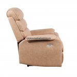 БРАУНИ 51-042 НКОО7-05 LIGHTBROWN Кресло кожаное с реклайнером