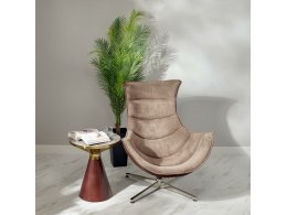 Кресло LOBSTER CHAIR латте искусственная замша, коричневый Кресло LOBSTER CHAIR латте искусственная замша, коричневый
