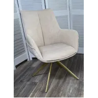 Стул PONTUS 360 град. поворот. RIELY-111 / PRESENT-120 Кремовый / Шампань, ®DISAUR