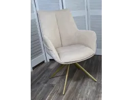 Стул PONTUS 360 град. поворот. RIELY-111 / PRESENT-120 Кремовый / Шампань, ®DISAUR