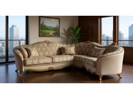 Мелоди угловой 4-х местный диван с механизмом (ткань 10)