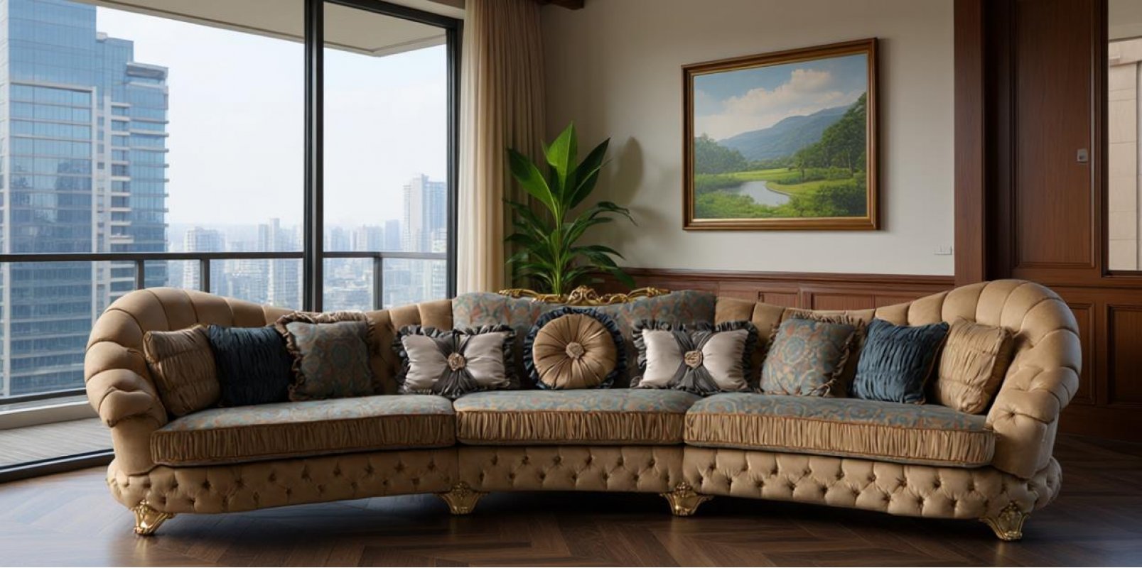 BARBARA (БАРБАРА) Диван эркерный без механизма (10 категория ткани)