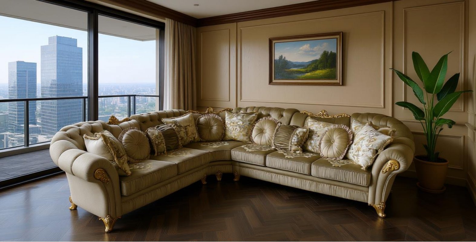 BARBARA (БАРБАРА)  Диван угловой с механизмом (10 категория ткани)