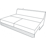 ZARA (ЗАРА)  Диванная секция с механизмом (2М) (5 категория)