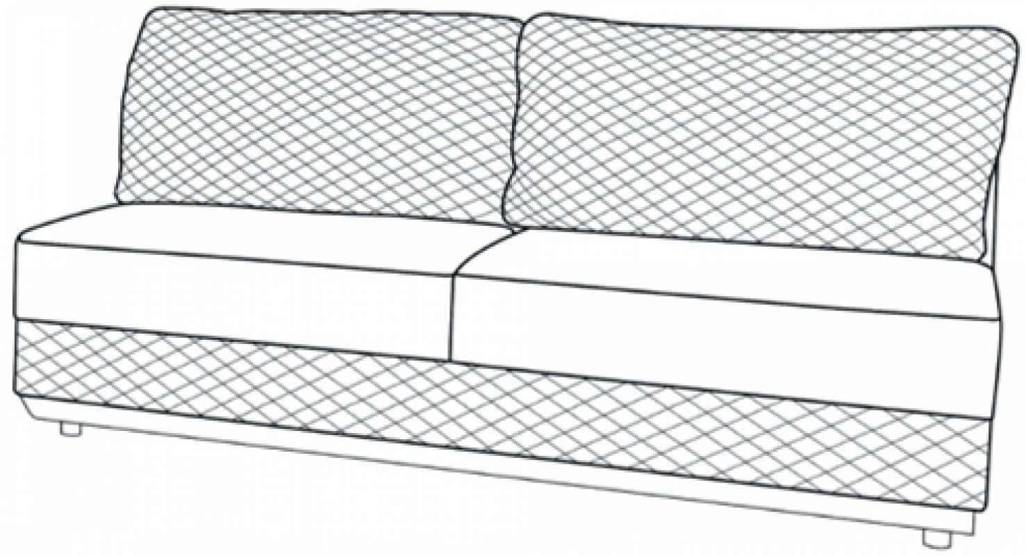 ZARA (ЗАРА)  Диванная секция с механизмом (2М) (5 категория)
