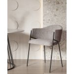 Стул Brace букле серый