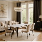 Стол обеденный Рио DT-2849, 160х80х75 см, белый мрамор