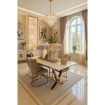 Стол обеденный Дориан DT-2853, 180х90х75 см, белый мрамор