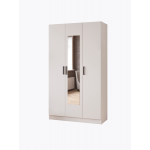 Шкаф комбинированный Ларс (1,2) с зеркалом белый