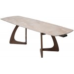 Стол DAKAR 180 GLOSS AMBER JADE SOLID CERAMIC / Орех, ®DISAUR Стол DAKAR 180 GLOSS AMBER JADE SOLID CERAMIC / Орех, ®DISAUR