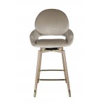 Стул барный Виола BS1376-BG-4, 55х46х105 см, бежевый/орех