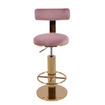 Стул барный Вивиан MC111-PK-2, пыльная роза/глянцевое золото
