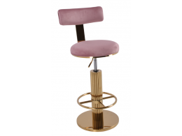 Стул барный Вивиан MC111-PK-2, пыльная роза/глянцевое золото Стул барный Вивиан MC111-PK-2, пыльная роза/глянцевое золото