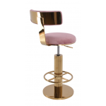Стул барный Вивиан MC111-PK-2, пыльная роза/глянцевое золото