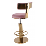 Стул барный Вивиан MC111-PK-2, пыльная роза/глянцевое золото