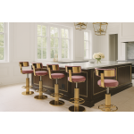 Стул барный Вивиан MC111-PK-2, пыльная роза/глянцевое золото