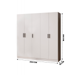 Шкаф комбинированный Ларс (2,0) без зеркала белый