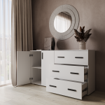 Комод Бостон 2 дверки+3 ящика 1602х890х403 (Белый)