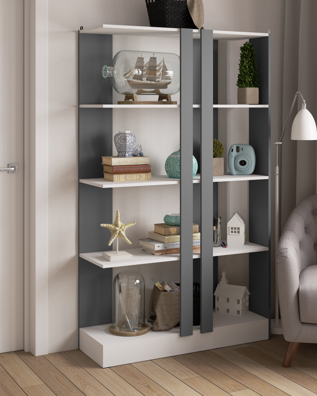 Набор стеллажей СТМ1+СТМ2 графит серый