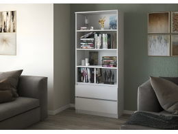 Стеллаж Мальм 2 ящика (804х1800х350) Белый