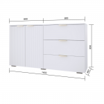 Комод Фиеста 1602х890х403 (Белый/ Белый Софт)