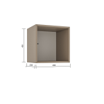 Прихожая Голд Бостон Антресоль А400 (400х400х350)(Бежевый(Глинянный/серый)