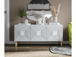 Комод Лаос (моно белый/белый шагрень)