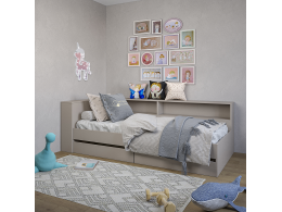 Кровать Ксения с ящиками и головным. блоком ( кашемир ) 900х2000