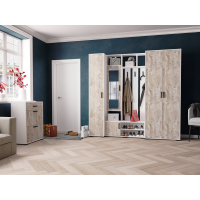 Прихожая Бриз ЦС белый/дуб юкон