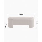 Банкетка Taks букле белый