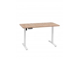 Стол с регулировкой высоты, 1 мотор, память 3 уровня высоты,белый, 120*60 см, светлое дерево