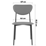 Стул обеденный Minnie серый