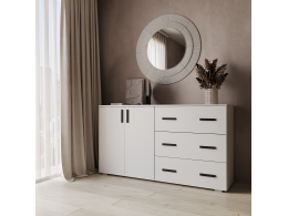 Комод Бостон 2 дверки+3 ящика 1602х890х403 (Белый)