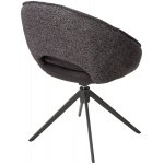Стул ANABEL 360 град. поворот Черный  Maison 99# / OTE COBBLE 457 / серый каркас, ®DISAUR