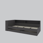 Прикроватный блок 2000х716 к Кровати Ксения (Графит)