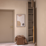 Прихожая Голд Бостон Антресоль А400 (400х400х350)(Бежевый(Глинянный/серый)