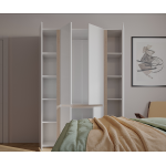 Шкаф распашной Сура 2 (1500х2100х480) Белый-Сонома