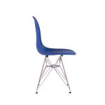 Стул Eames синий с металлическими ножками