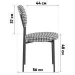 Стул обеденный Барбара велюр серый