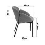 Стул обеденный Melia серый