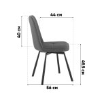 Стул Boun вращающийся терракотовый 2 шт.