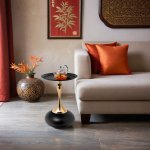 Кофейный столик Angel 40x55см, чёрный, металл